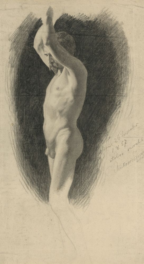 Nude with raised hands, František Klimkovič