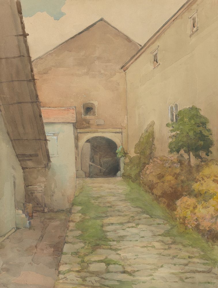 Old yard by Lajos Csordák