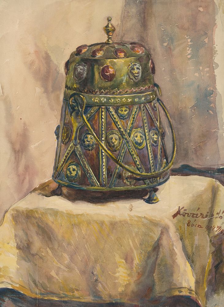 Study of a decorative metal vessel, Konstantin Kövári Kačmarik