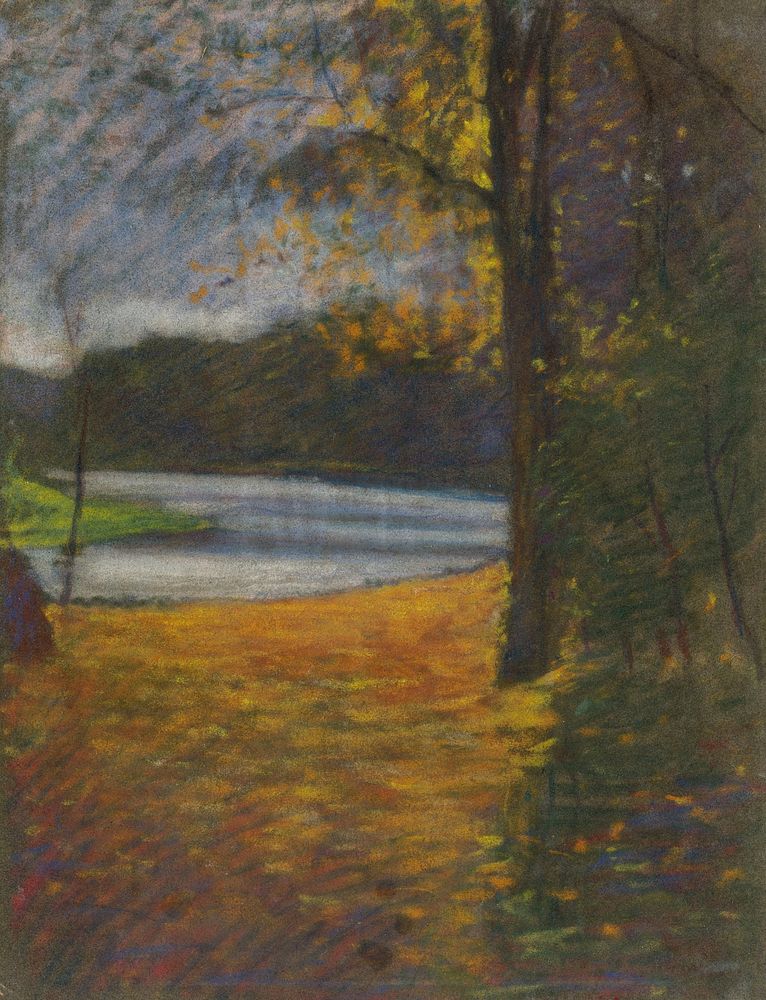 Autumn landscape by László Mednyánszky