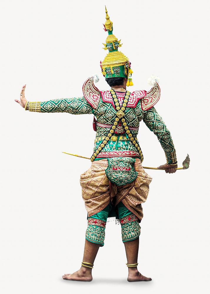 Tossakan Khon dance collage element, isolated image