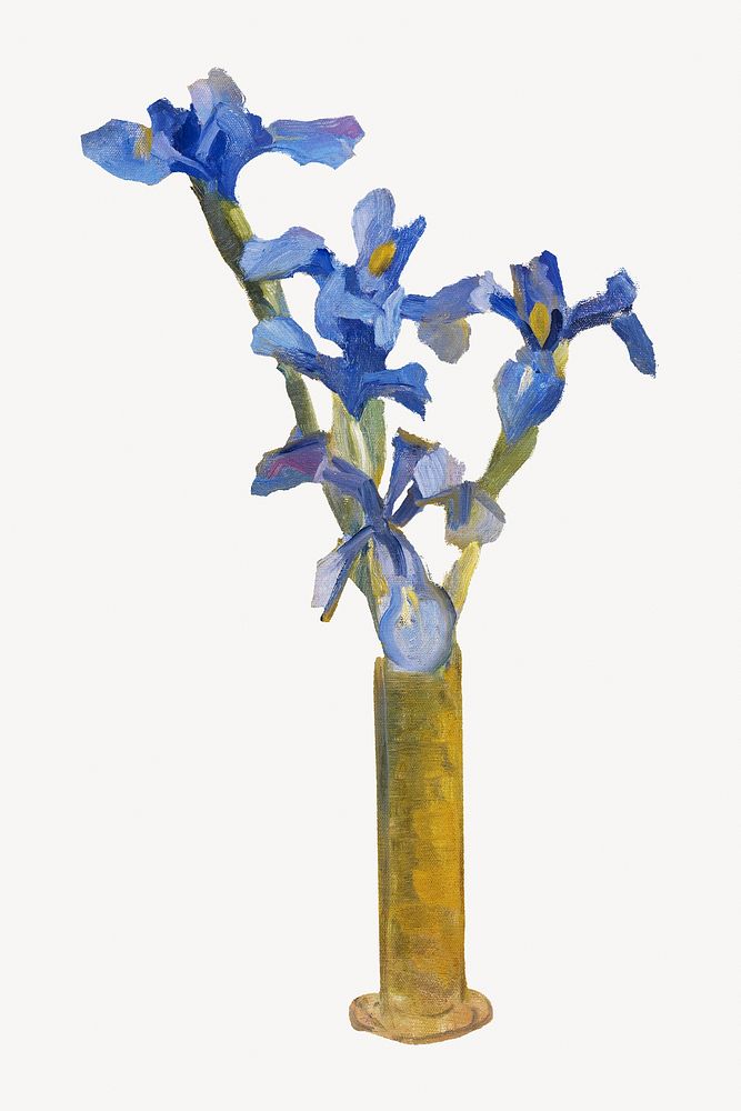 Piet Mondrian&rsquo;s Irises, flower illustration. Remixed by rawpixel.