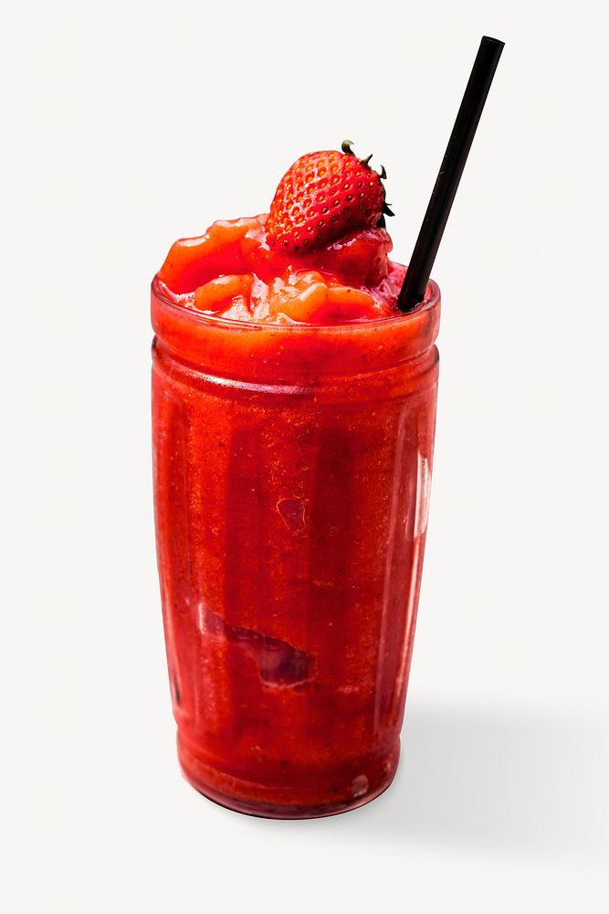 Strawberry smoothie, food isolated image