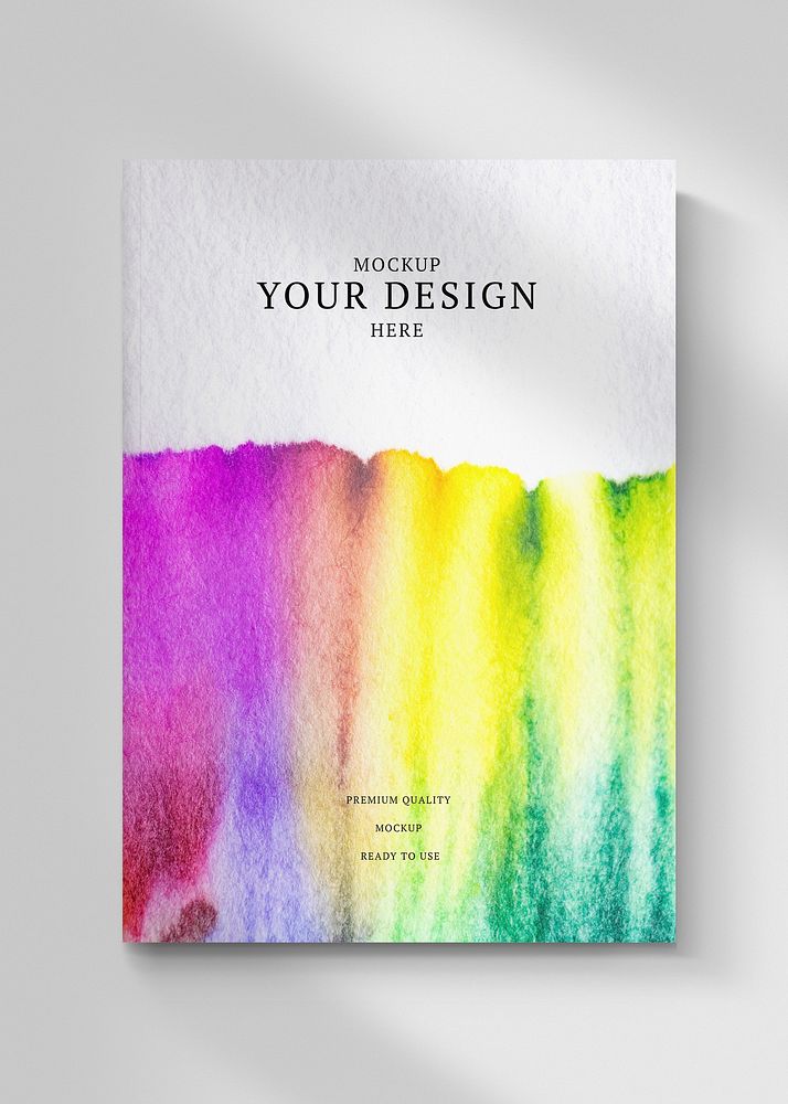 Chromatography colorful poster mockup psd hanging on the wall