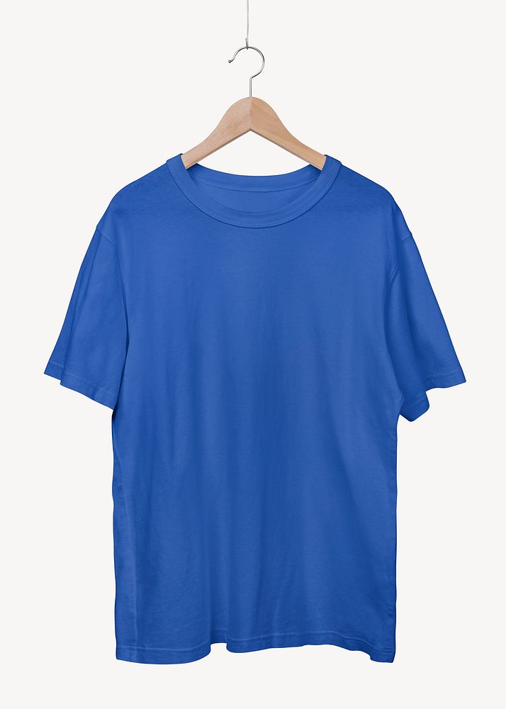 Blue t-shirt  mockup, editable apparel & fashion psd