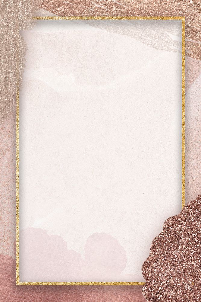Pink glittery frame background, wedding design