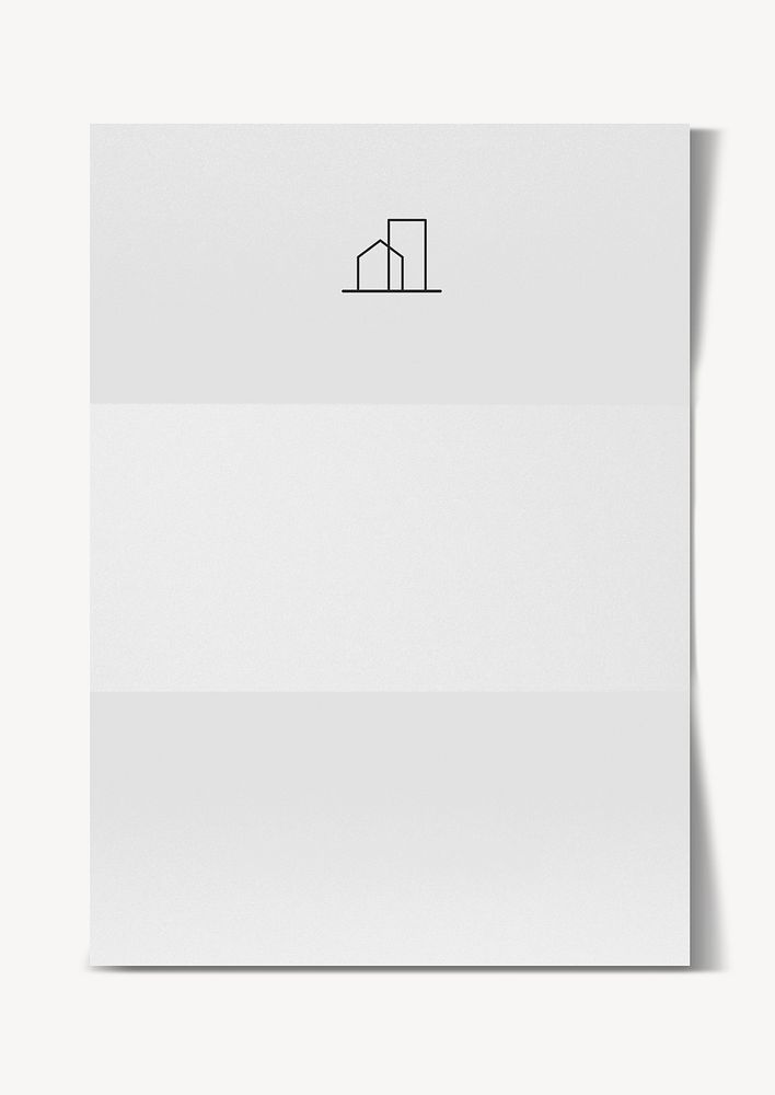 White fold letter, simple design