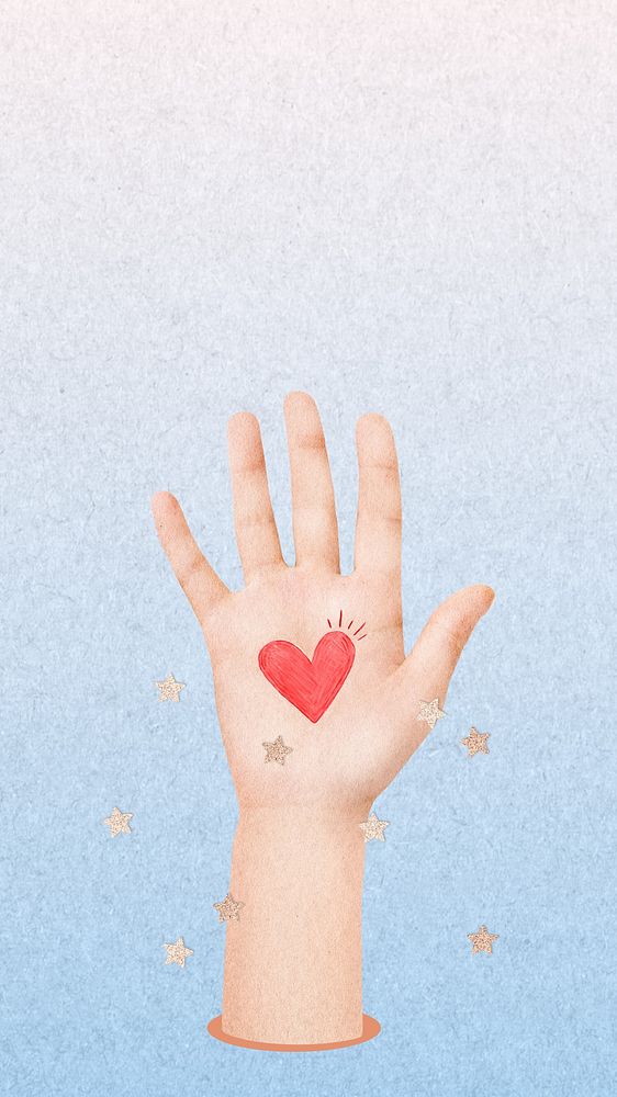 Love hand mobile wallpaper, Valentine's Day background