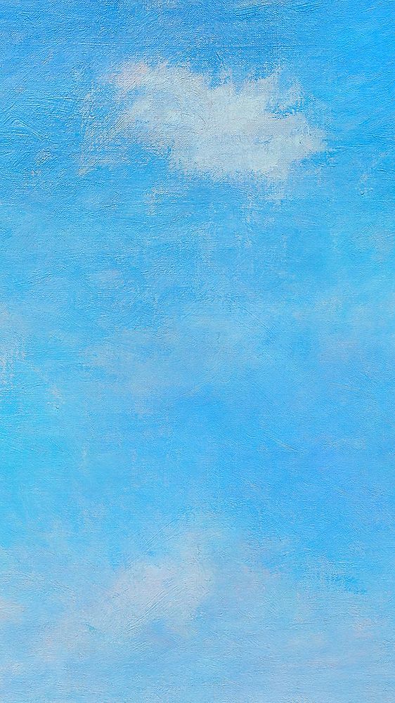Aesthetic blue sky iPhone wallpaper. Claude Monet artwork, remixed by rawpixel.
