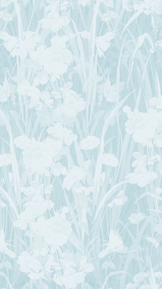 Blue wildflowers mobile wallpaper, remixed by rawpixel