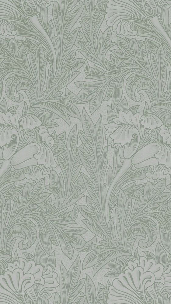 William Morris' Tulip phone wallpaper, flower pattern background, remixed by rawpixel