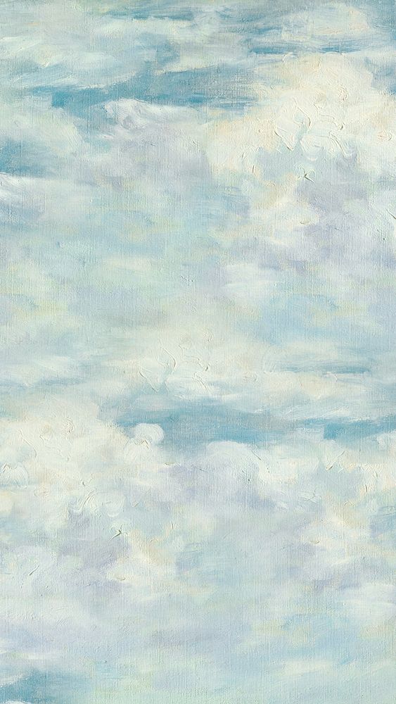 Monet's sky iPhone wallpaper. Famous art remixed by rawpixel.