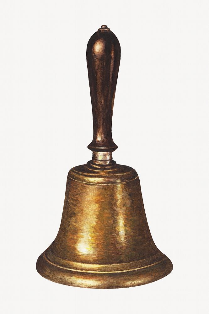 Bell  isolated vintage object on white background