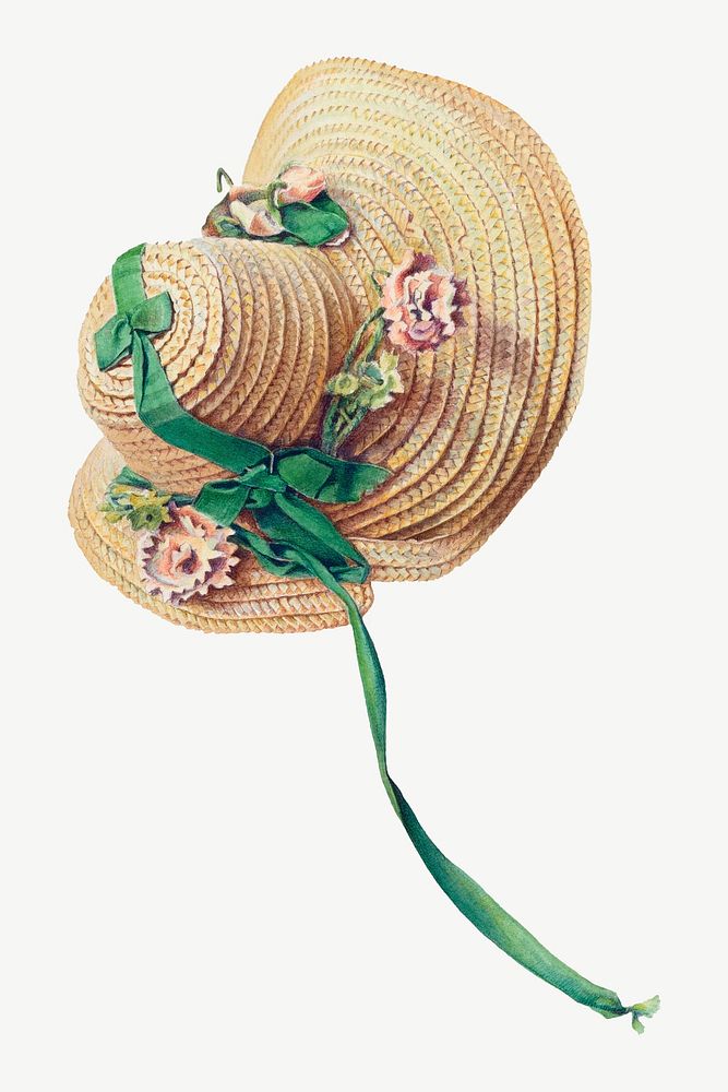 Vintage woman's bonnet psd, collage element