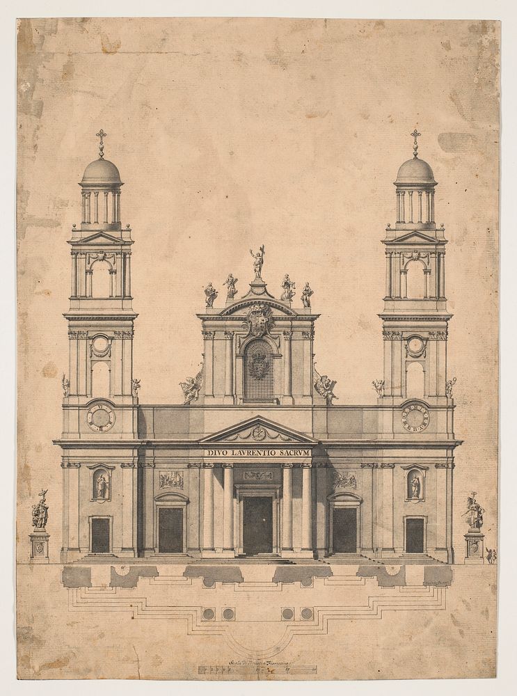 Draft of the facade of S. Lorenzo, Florence by Marcus Tuscher