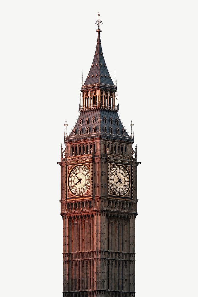 Big Ben, London collage element psd