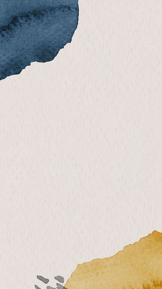 Watercolor iPhone wallpaper paper texture, blue & brown design