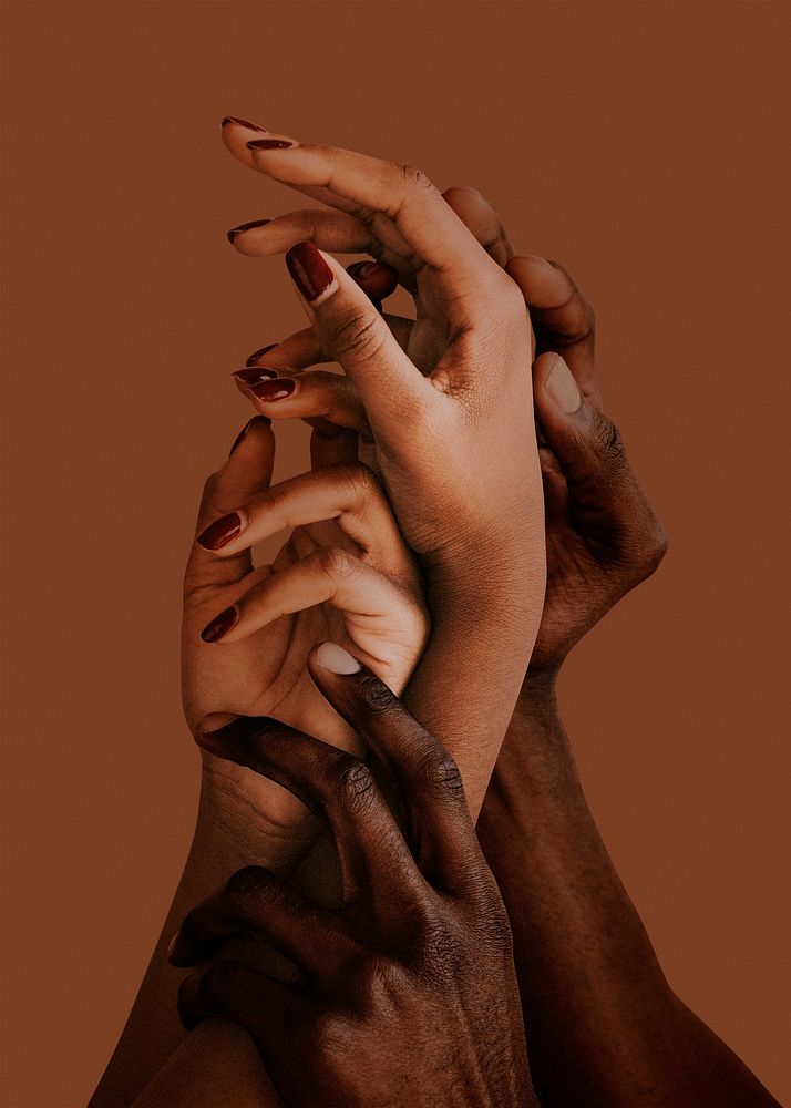 Diverse women's hands, beauty photo
