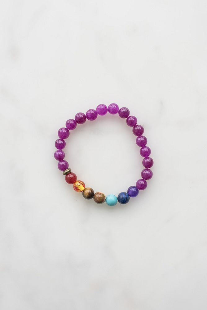 Purple chakra bracelet.