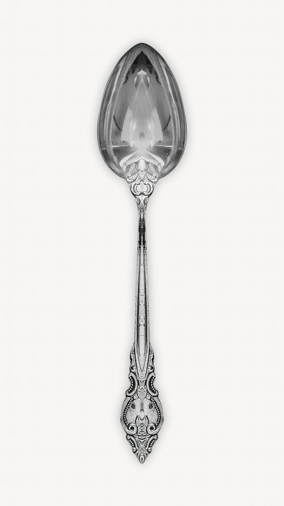 Decorative spoon, isolated object on white