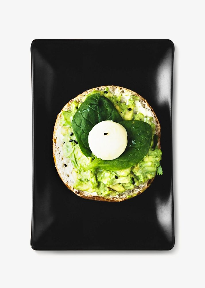 Avocado sandwich image, food photo on white