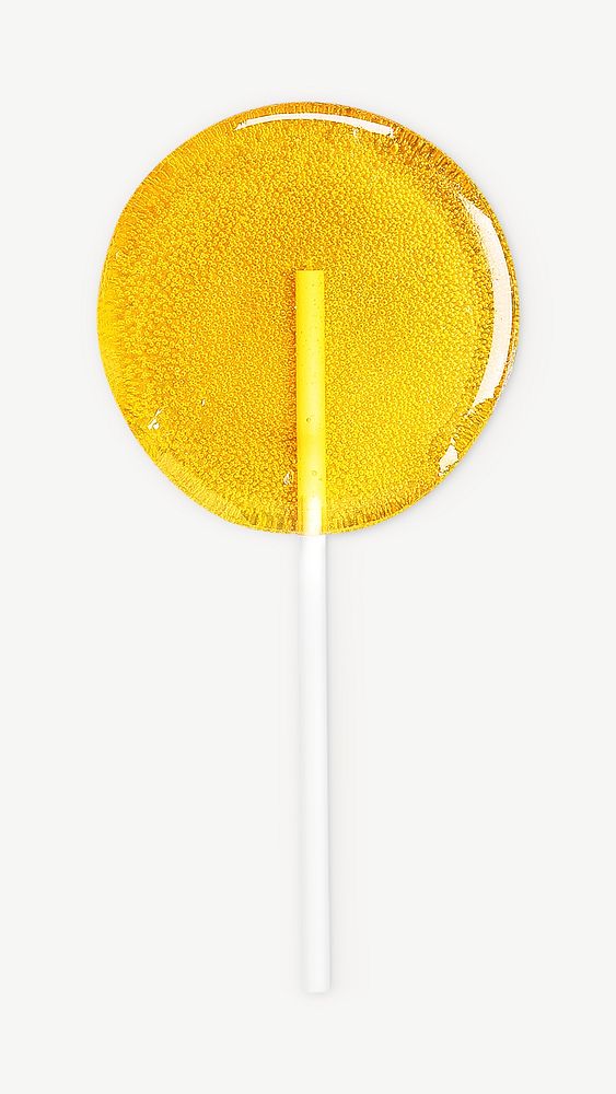 Yellow lollipop design element psd