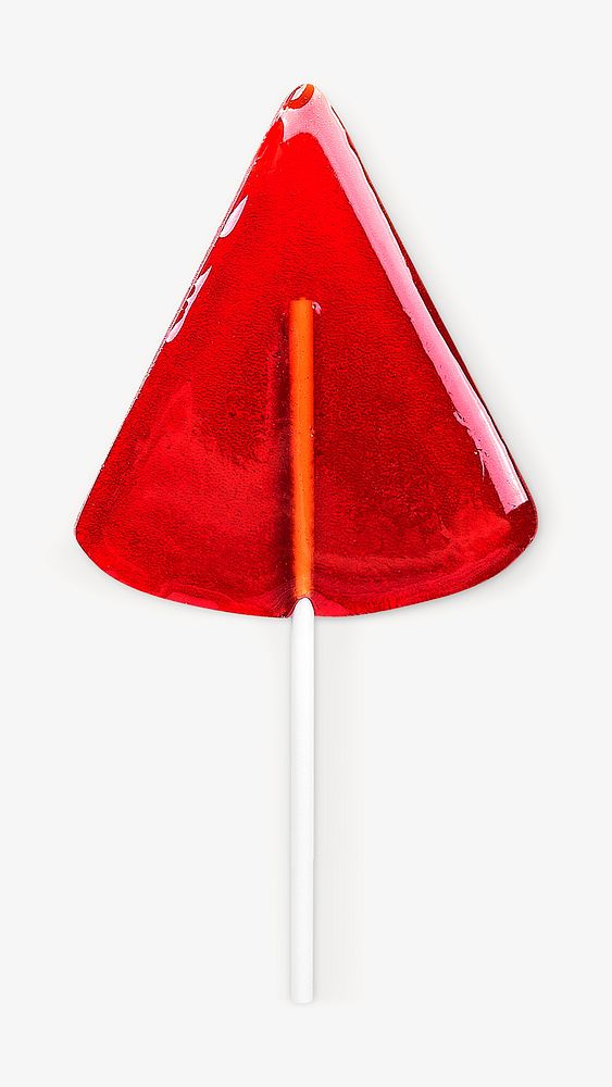 Red lollipop, isolated image