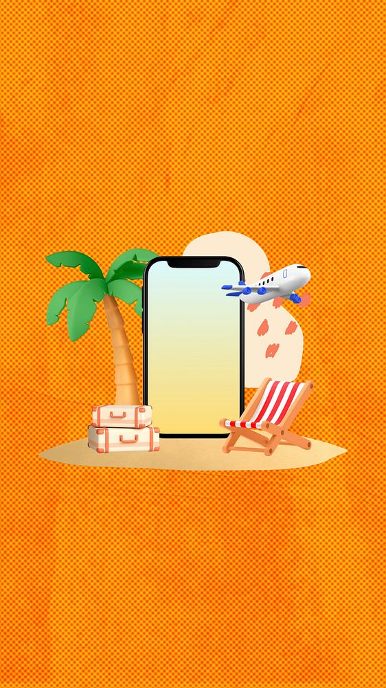 Summer vacation booking iPhone wallpaper