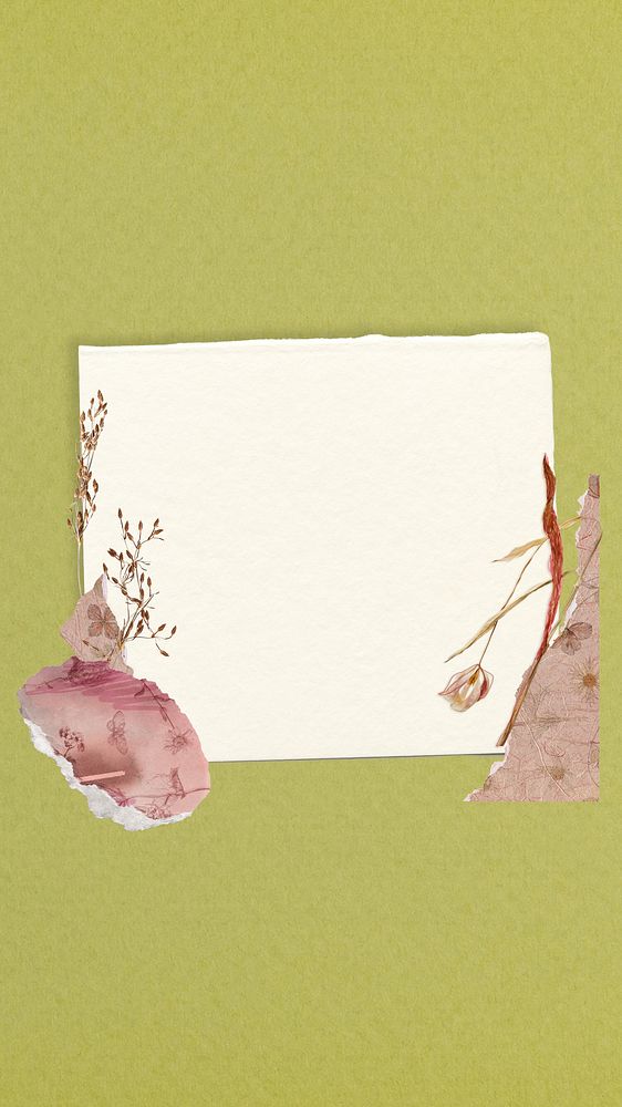 iPhone wallpaper aesthetic torn paper flower
