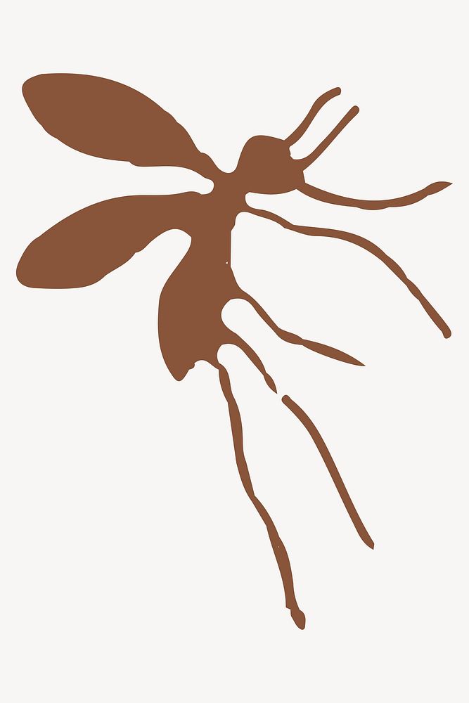 Vintage brown bug painting vector