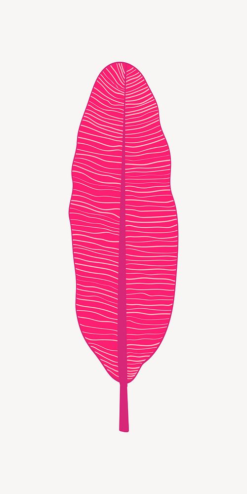 Banana leaf vector pastel illustration