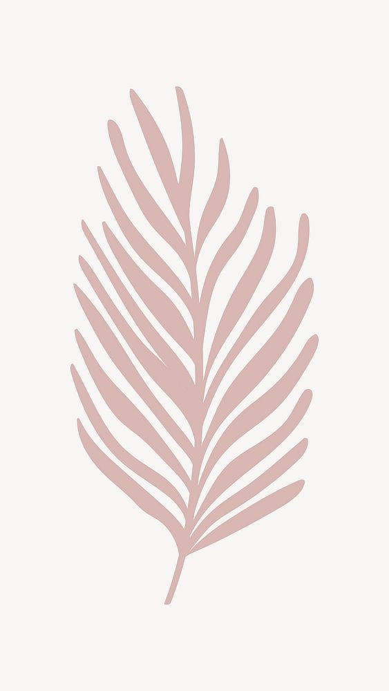 Tropical leaf vector pastel illustration