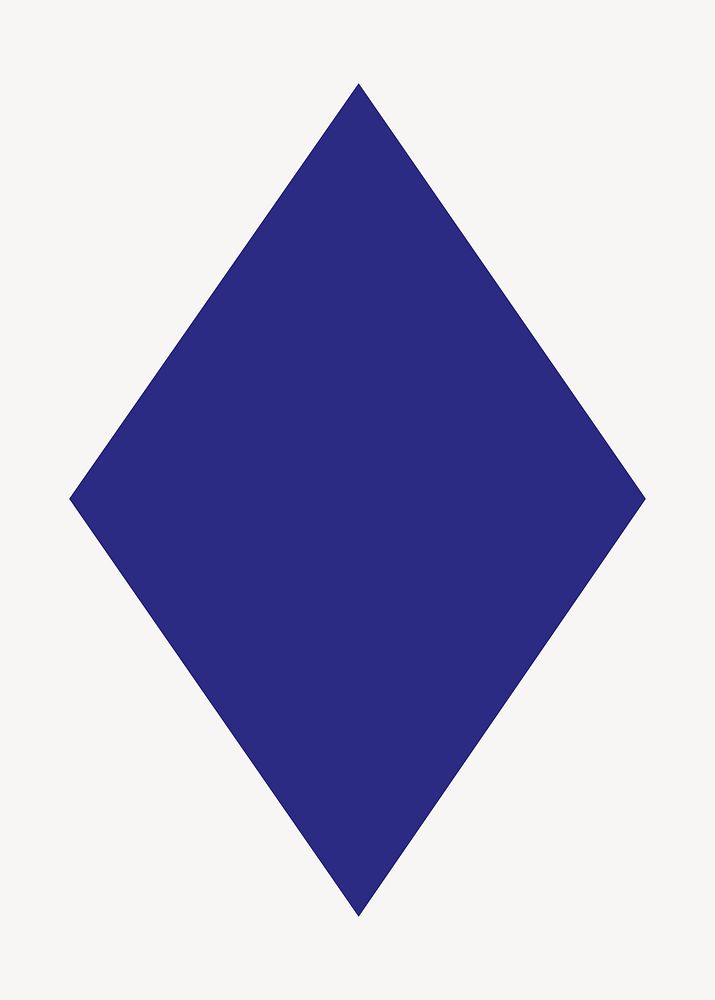Blue rhombus, geometric shape vector