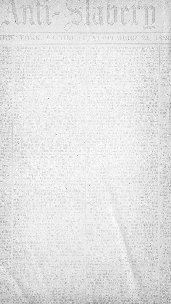 Vintage news article iPhone wallpaper, white paper textured background