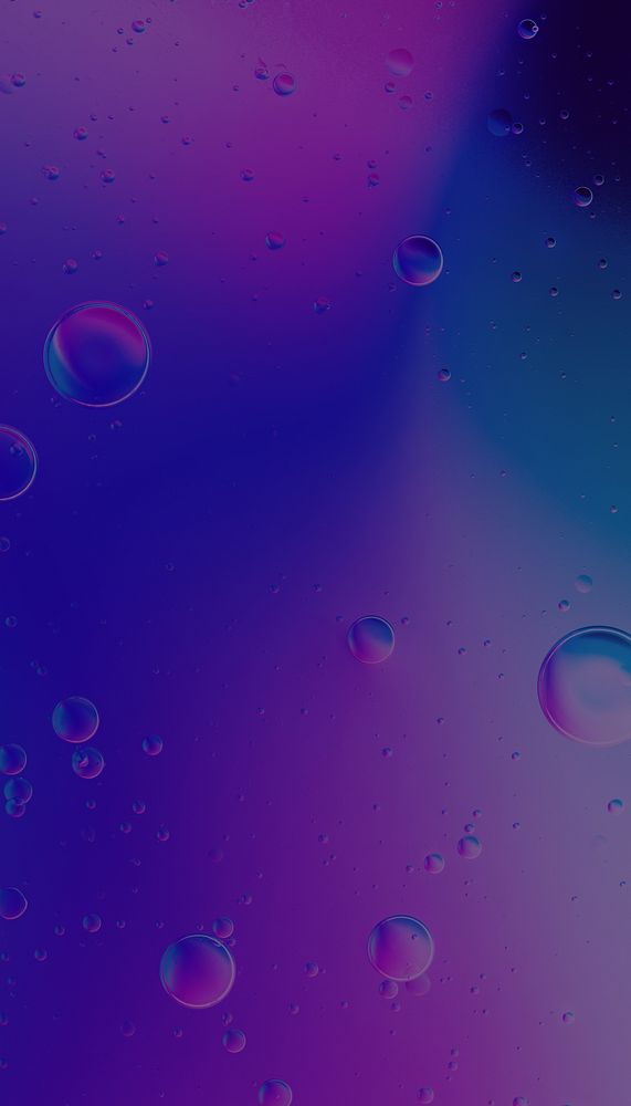 Neon purple bubble phone wallpaper, gradient aesthetic design