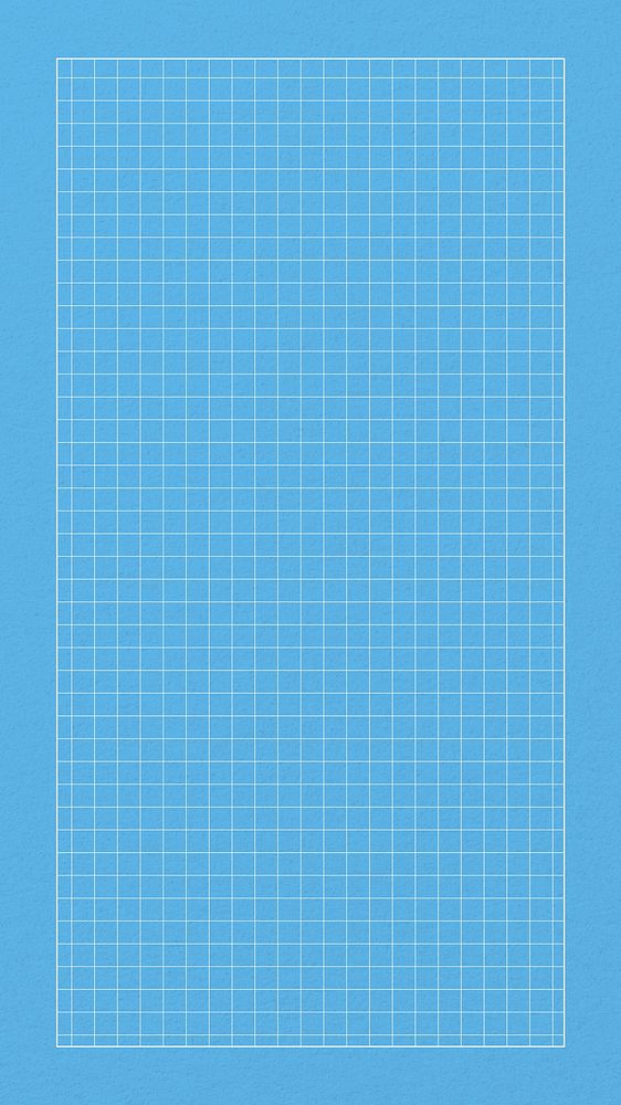 Blue cutting mat iPhone wallpaper, grid patterned design