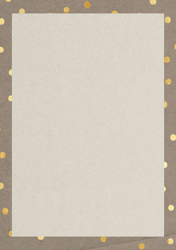 Brown frame background, gold glitter design