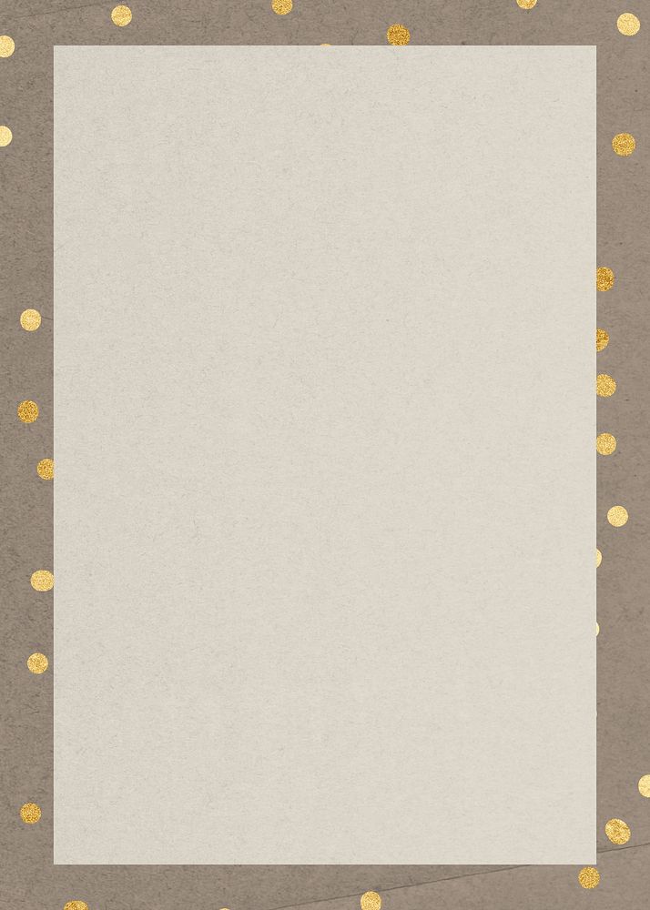 Brown frame background, gold glitter design