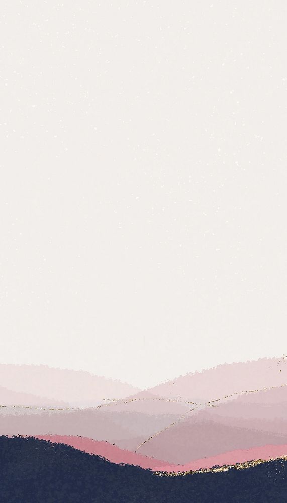 Abstract mountain border mobile wallpaper, beige background