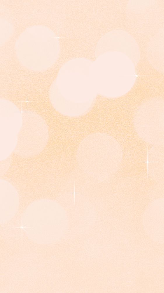 Pastel orange bokeh mobile wallpaper