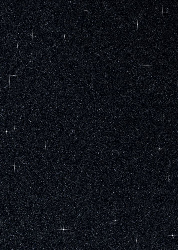 Dark starry sky background, black textured design