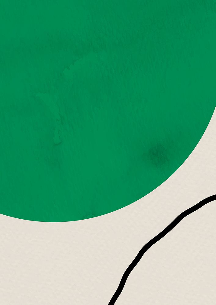 Green circle background, minimal line border