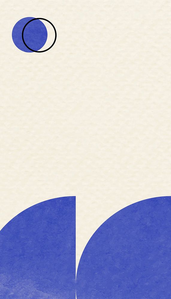 Abstract geometric iPhone wallpaper, blue border design