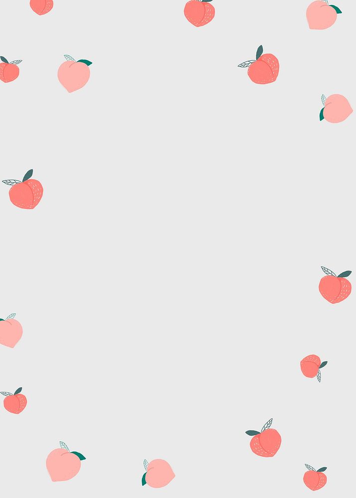 Cute peach frame background, gray design