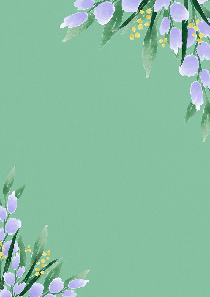 Green Spring background, flower border