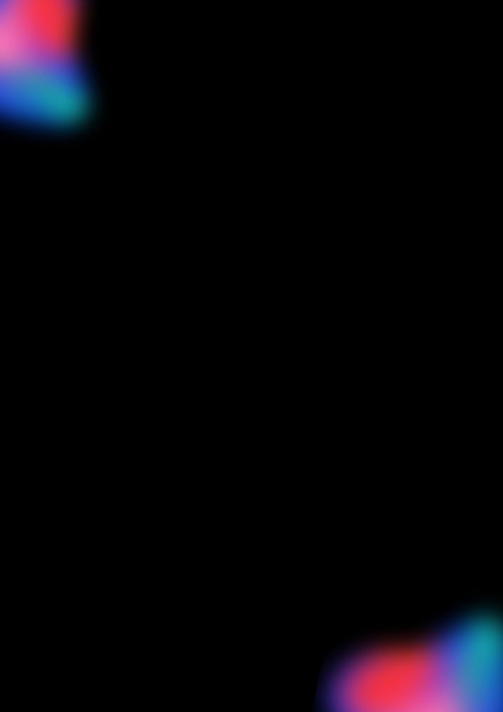 Black background, blurry gradient colorful border