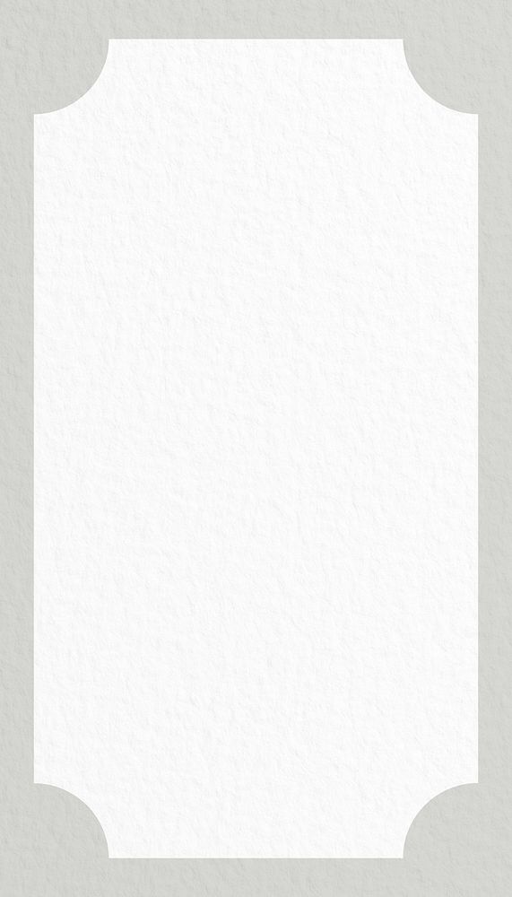 Gray frame mobile wallpaper, white background