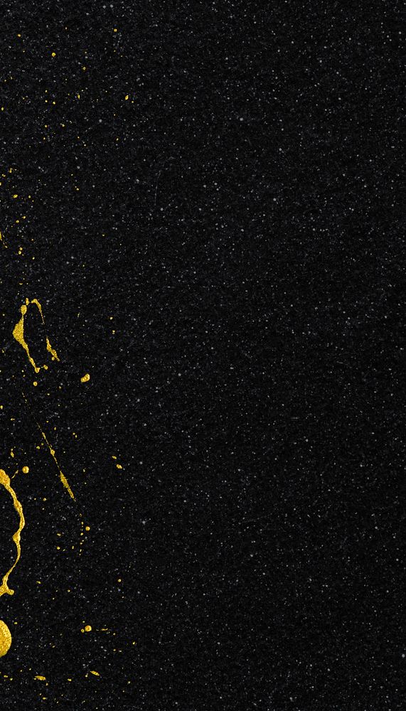 Black  textured iPhone wallpaper, gold splash border