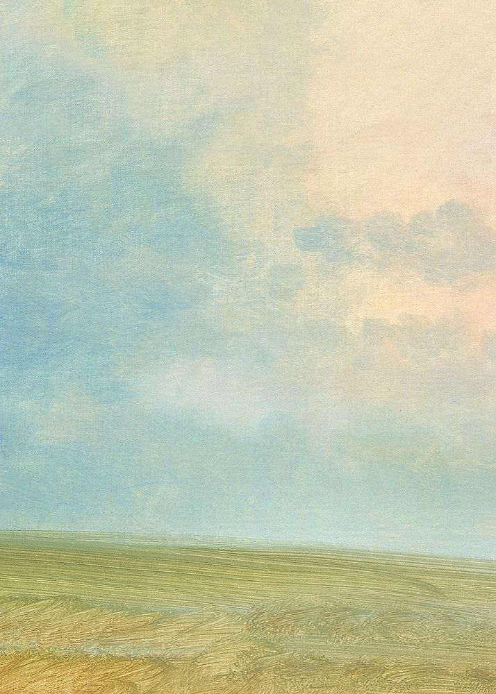 Aesthetic nature landscape background, blue sky illustration
