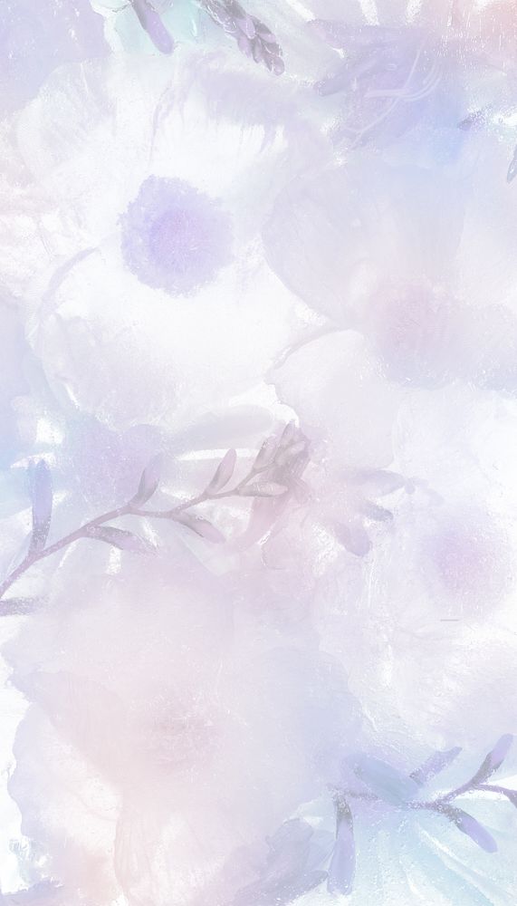 Pastel floral watercolor iPhone wallpaper